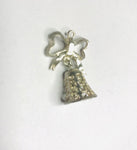 Sterling Silver Bow and Bell Filigree Charm