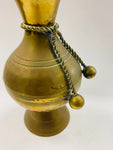 Vintage brass vase with rope design