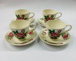 Set 4 Demitasse Wedgwood cups and saucers