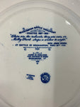 Antique Blue and White plate Bennington Battle Monument
