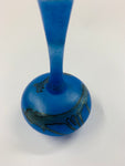 Art Nouveau small blue glass vase