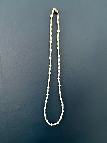 Mid Length Retro Necklace with Twisted and Round Beads