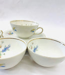 Set of Four Cups and Saucer by Victoria Made in Germany