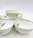 Set of Four Cups and Saucer by Victoria Made in Germany