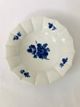 Royal Cophenhagen White Bowl with Blue Handpainted Flowers