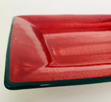 Temuka Square Red and Green Platter