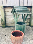 Vintage Wooden Garden Well with Terracotta Planter Insert( Pick Up In Store Only)