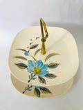 Two Tiered Hand Painted Cake Stand