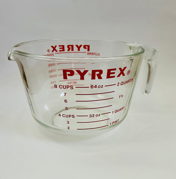 PYREX 8 Cups, 2 qt, 64 oz, 2 litre, Large Huge Glass Measuring Cup