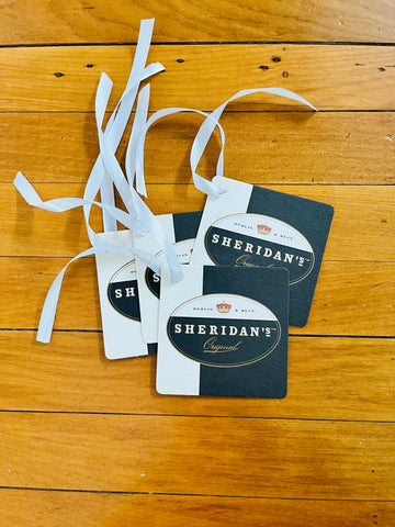 Bespoke Beer Coaster Gift Tags Sheridans Set of Four