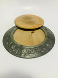 Art Nouveau Pewter and wood bread board