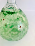 Hand Blown Art Glass Green Decanter