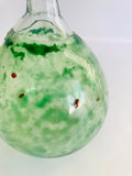 Hand Blown Art Glass Green Decanter