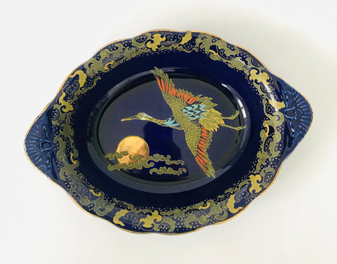 Golden Moon Flying Stalk Gold Embossed Dish