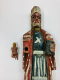 Early wooden folk art religious figure