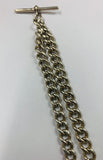 Antique graduated sterling silver fob chain