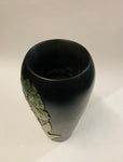 Ebony Art Nouveau wooden vase