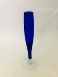 Blue Art Glass Bud Vase