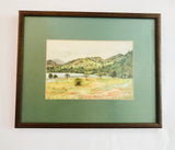 M.L.Bradley Original Watercolour Of a Mountain Landscape
