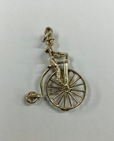 Silver Penny Farthing bike charm