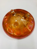 Large Carnival glass bowl with stag design