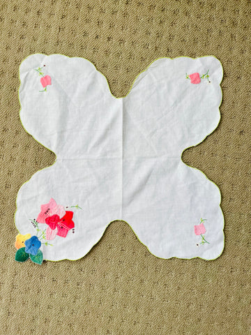 Butterfly Style Tray Cover with Flowers