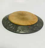 Art Nouveau Pewter and wood bread board