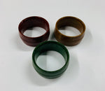 Set 3 Bakelite coloured napkin rings