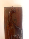 Hand Carved Wooden Giraffe Bookends from Milawi