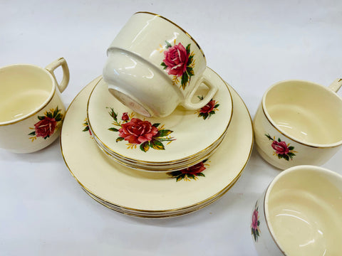 Vogue Tableware Set of Four Trios by H.Anysley and Co