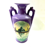 Purple Hand Painted Taj Mahal Urn Style Vase