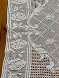 Cream Rose Lacy Table Cloth